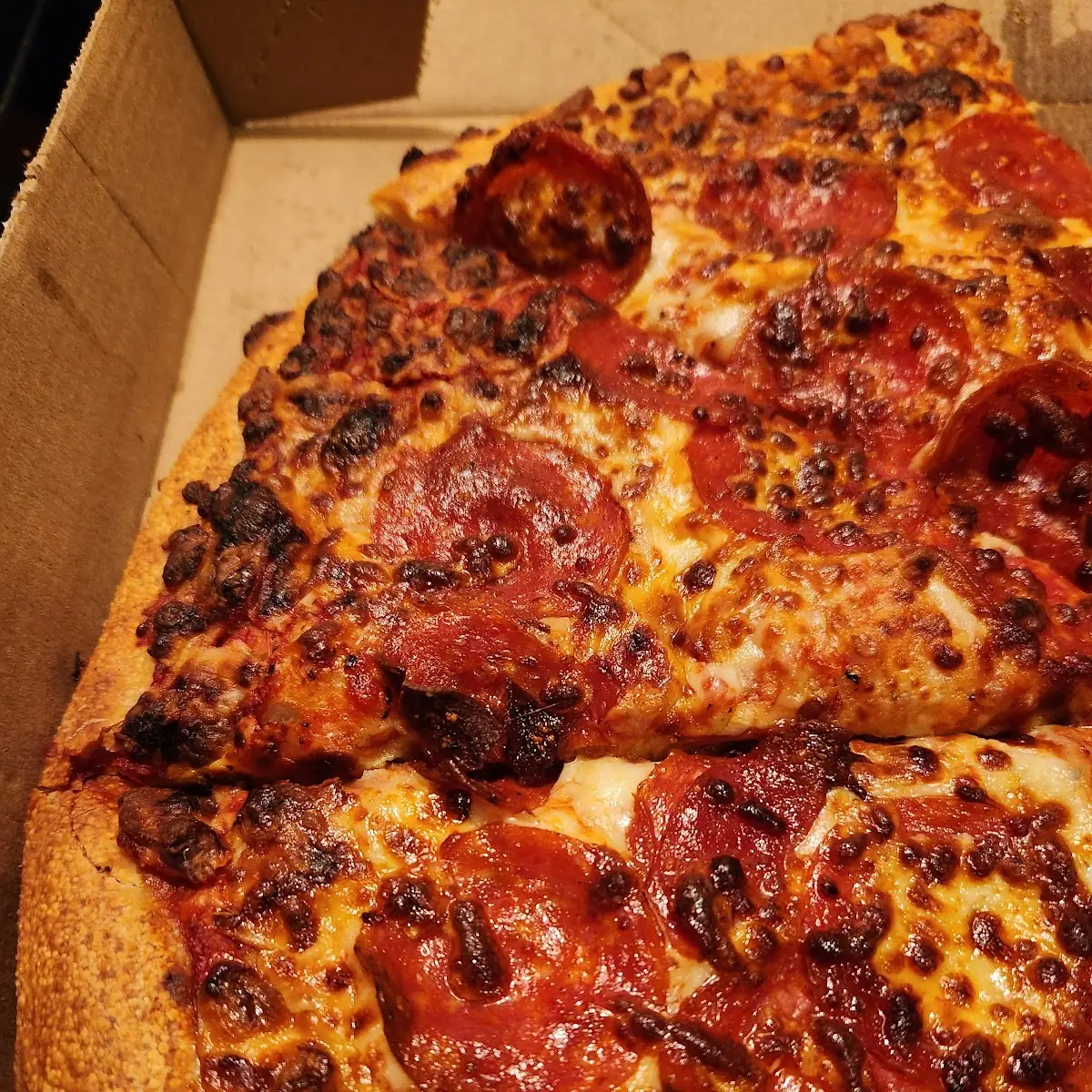 Burnt Pepperoni Pizza