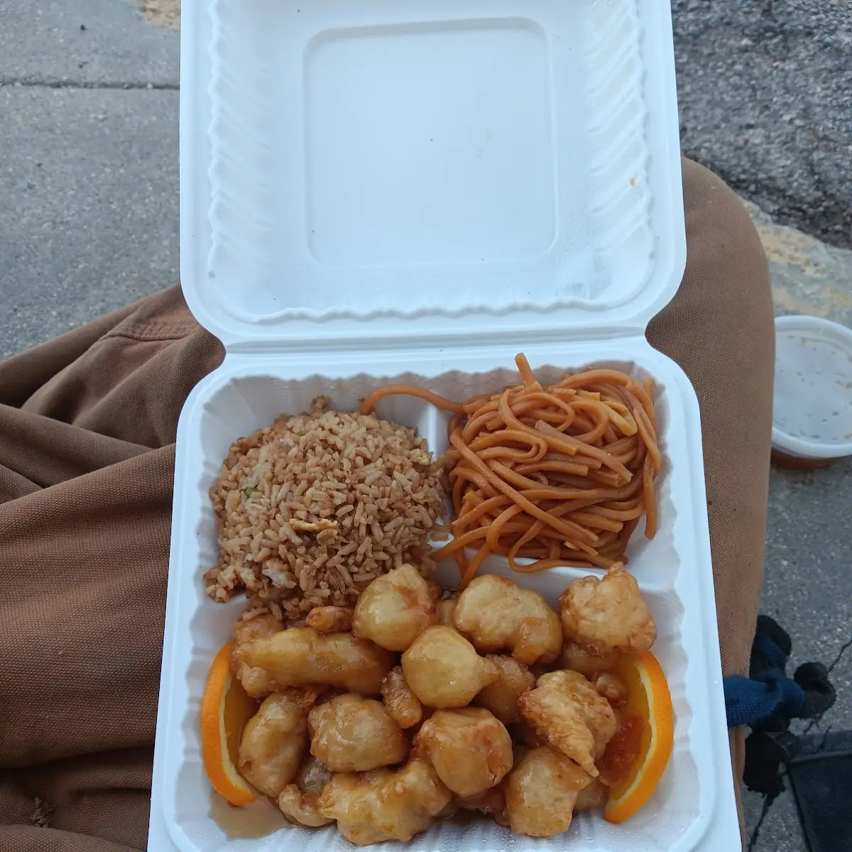 Orange Chicken Lo Meinwith Fried Rice