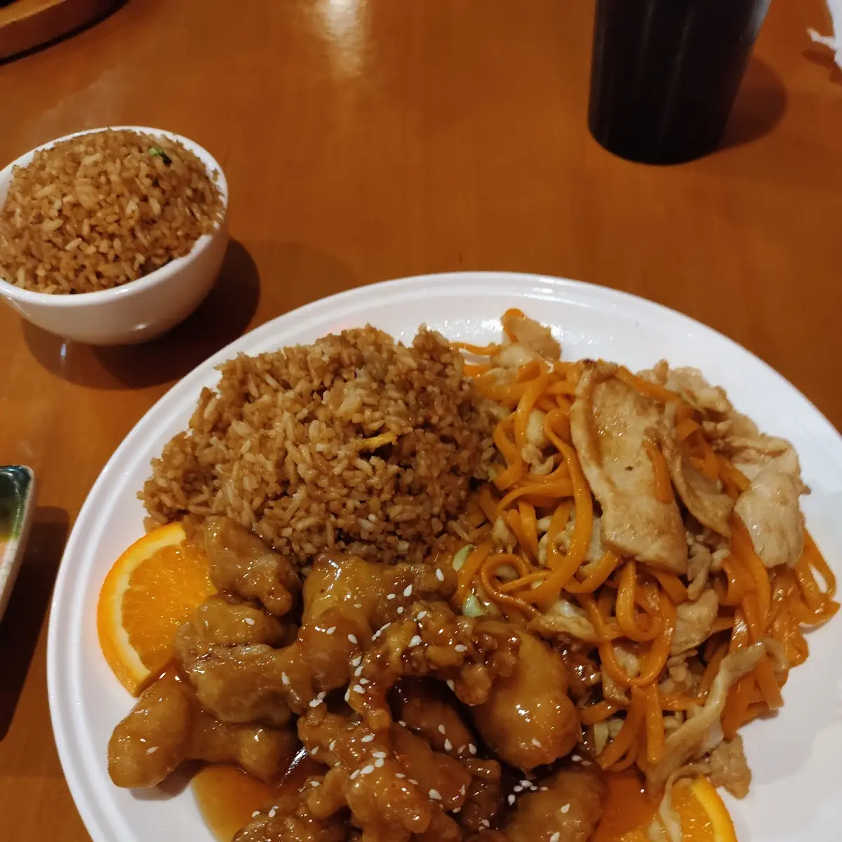 Sesame Chicken Chicken Lo Mein & Fried Rice