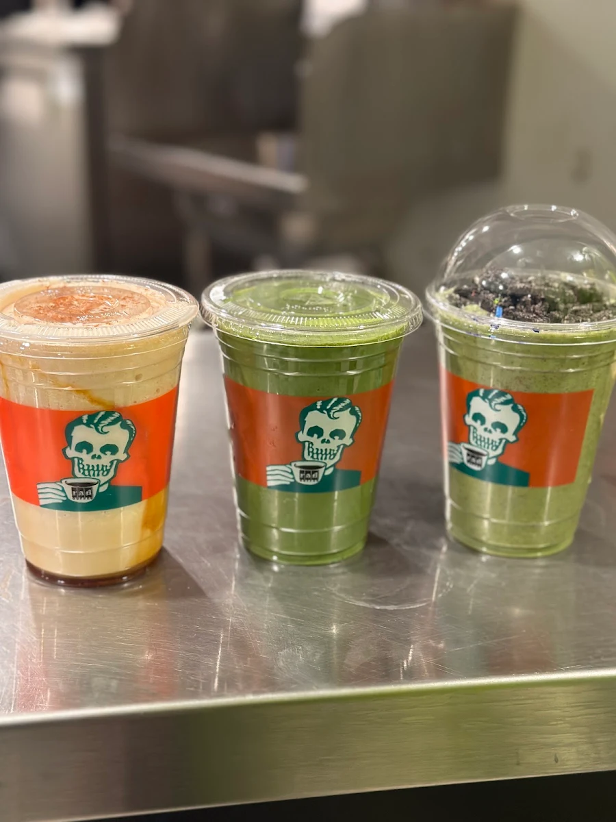 Blended Horchata Blended Matcha Frankenstein