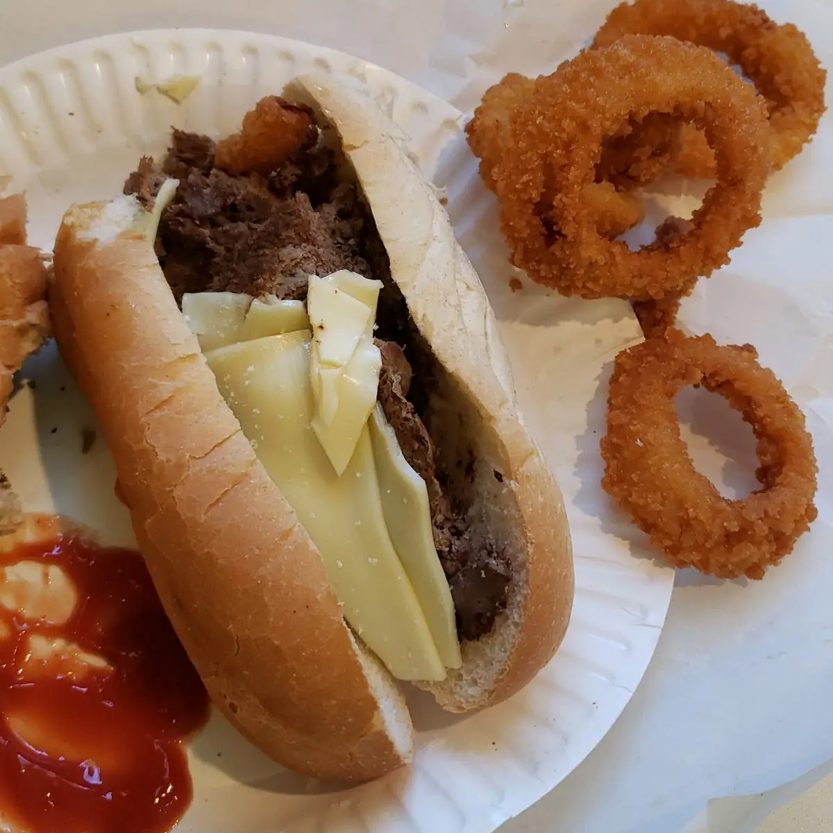 Steak and Cheese Sub Onion Rings