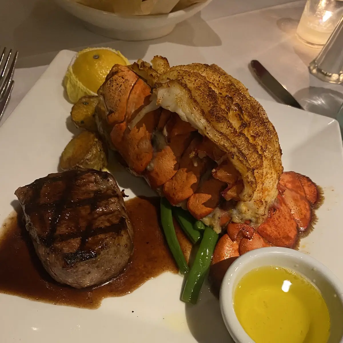 Petit Filet Mignon with Lobster Tail