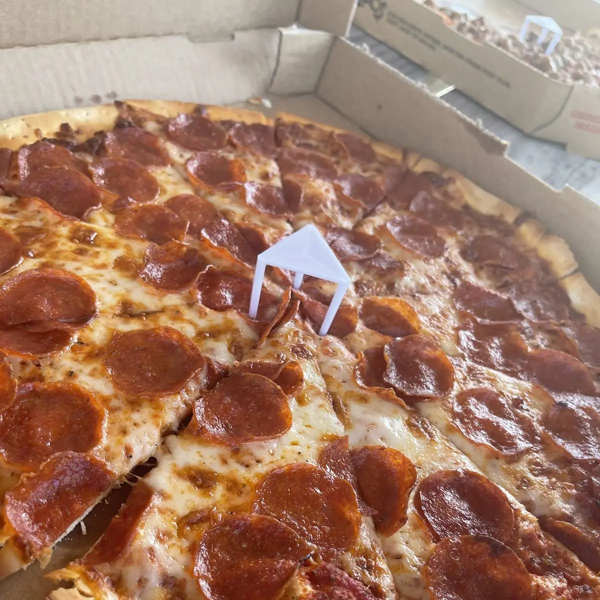 Large Thin Crust Pepperoni Pizza