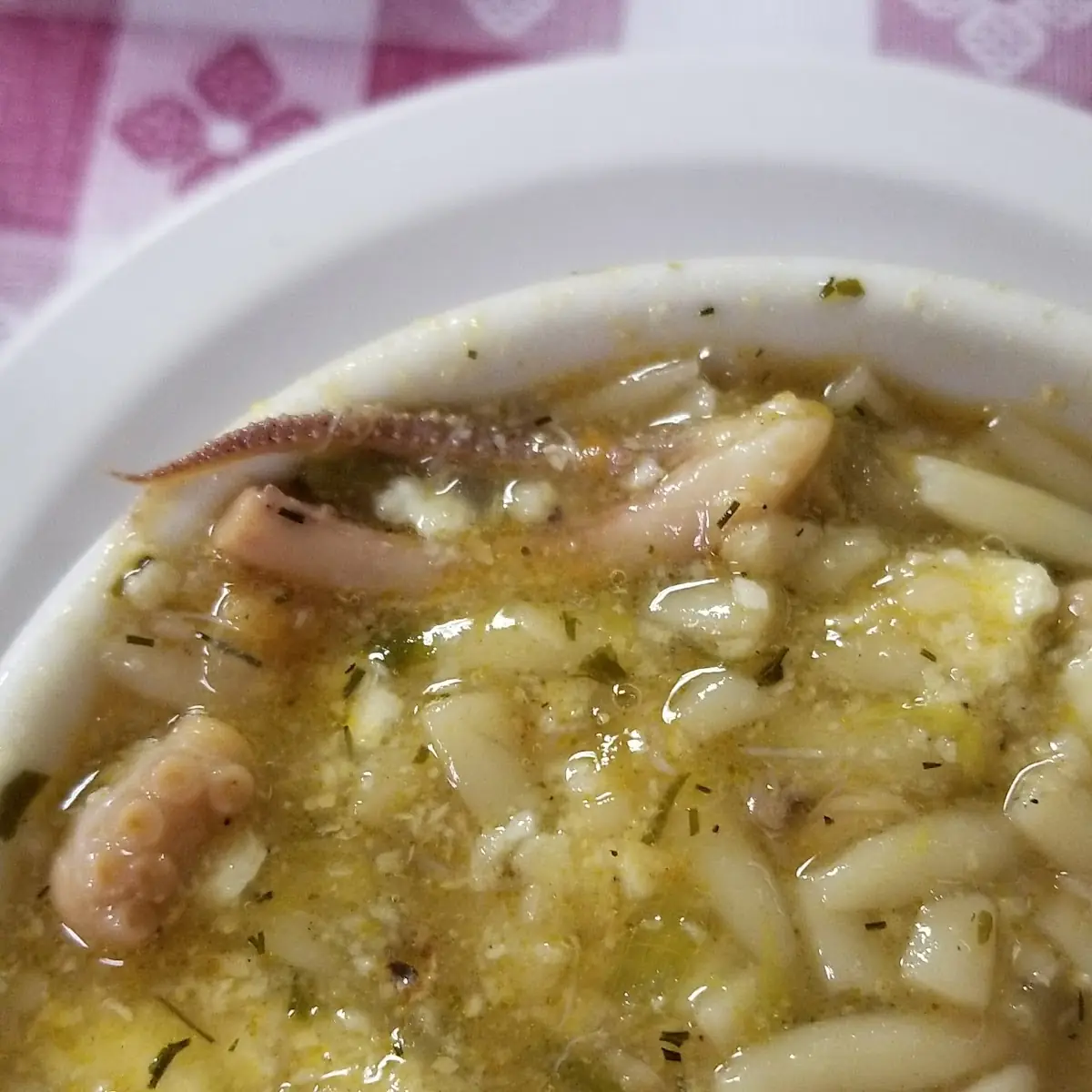 Seafood Soup with Orzo