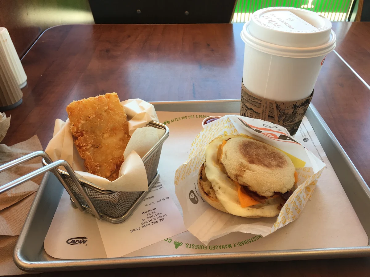 Bacon and Egg with Hash Brown Combo, A&W Canada