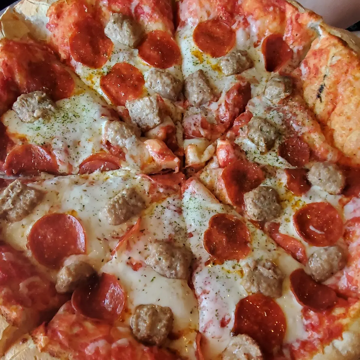 Pepperoni and Sausage Pizza