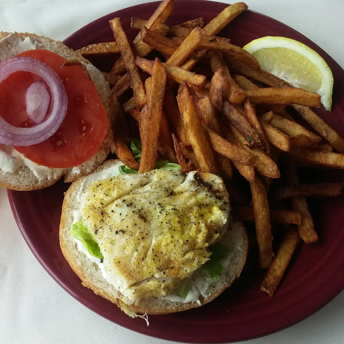 Broiled Halibut Sandwich