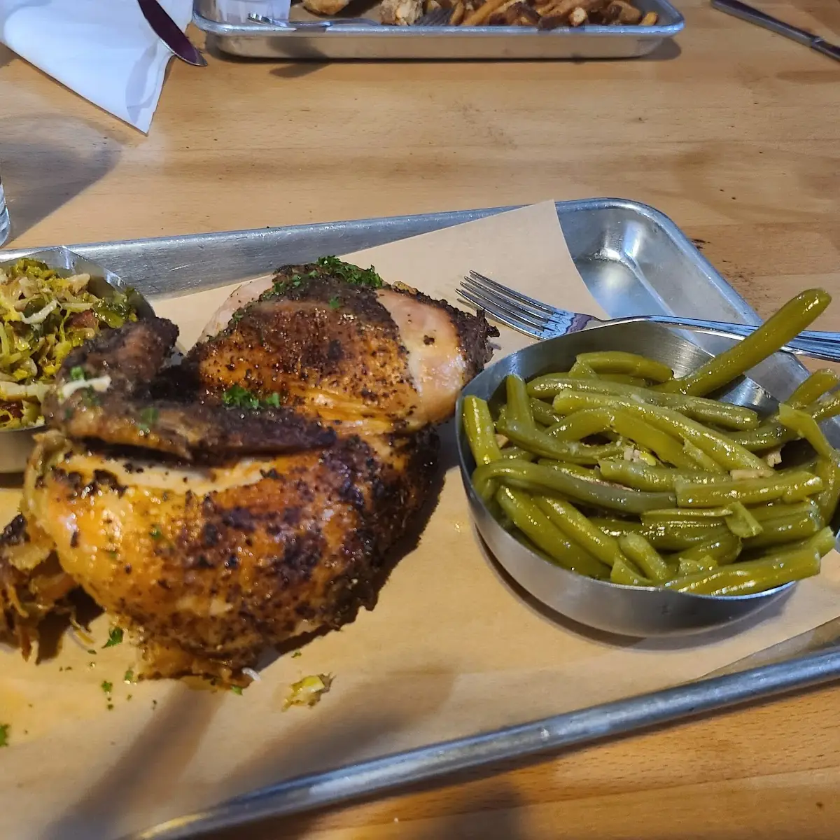 Rotisserie Chicken Green Beans Brussels Sprouts