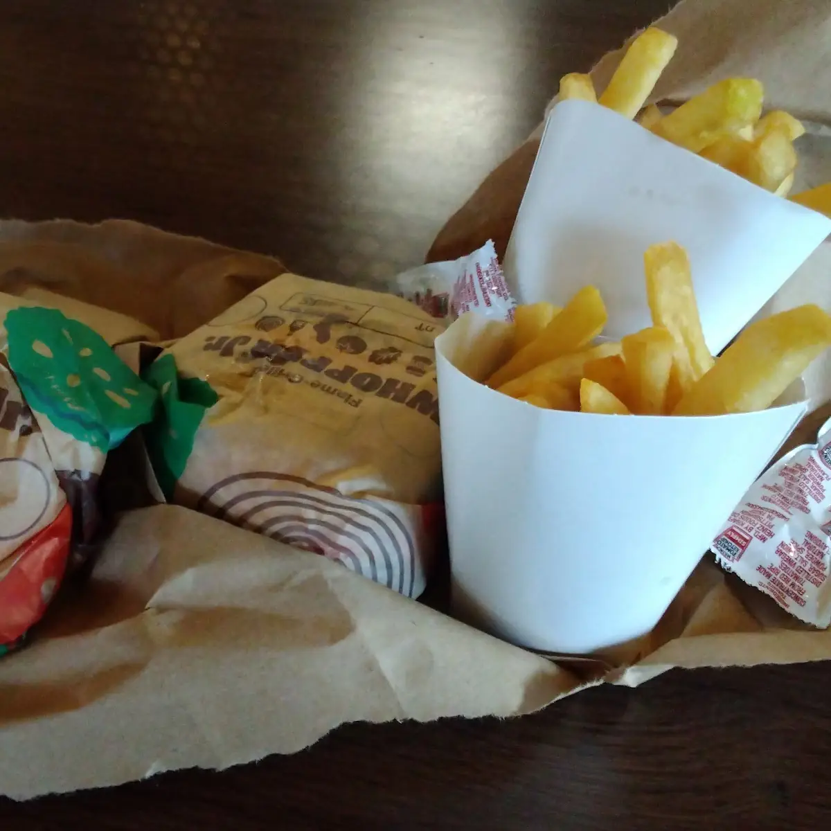Whopper Jr Sandwiches and Medium Fries