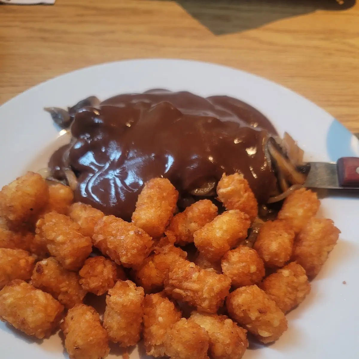 Hamburger Steak with Tots