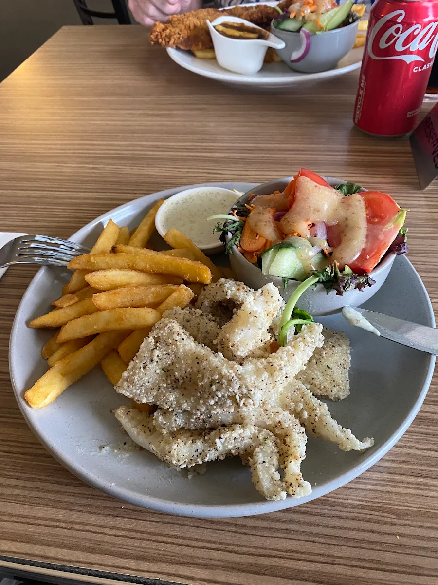 Crumbed Salt and Pepper Squid, Mount Compass Hotel