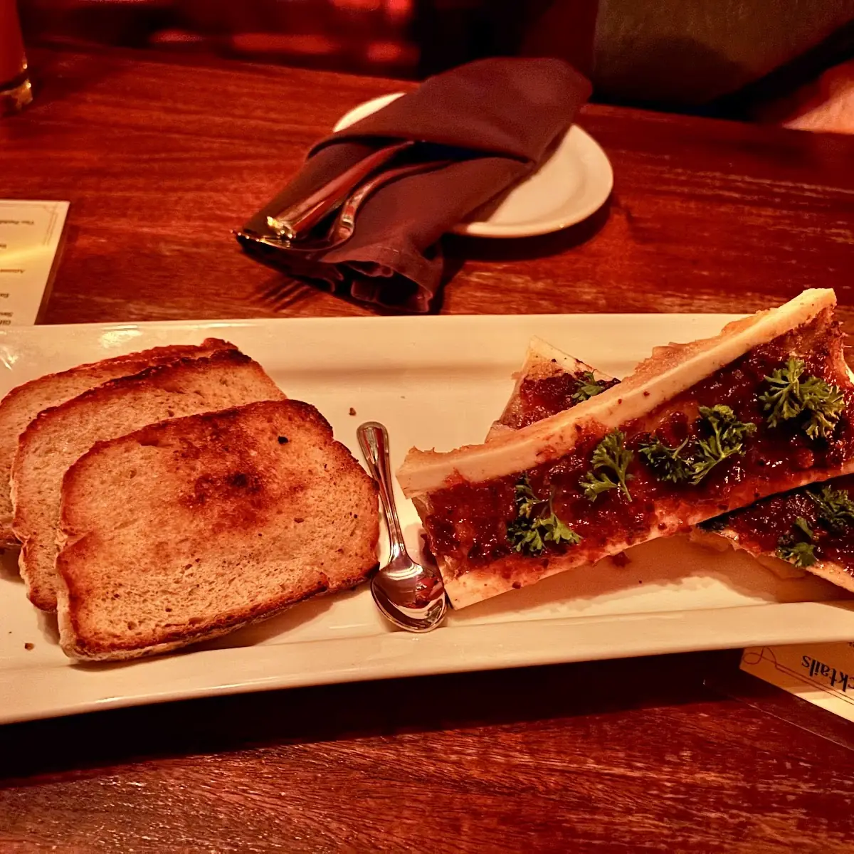 Roasted Bone Marrow with Bacon Jam