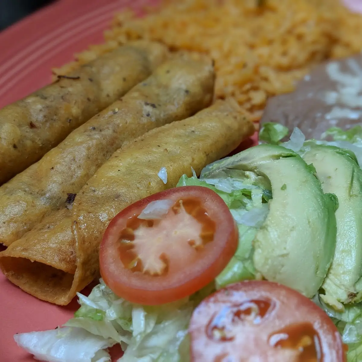 Two Enchiladas Rice & Beans Dinner