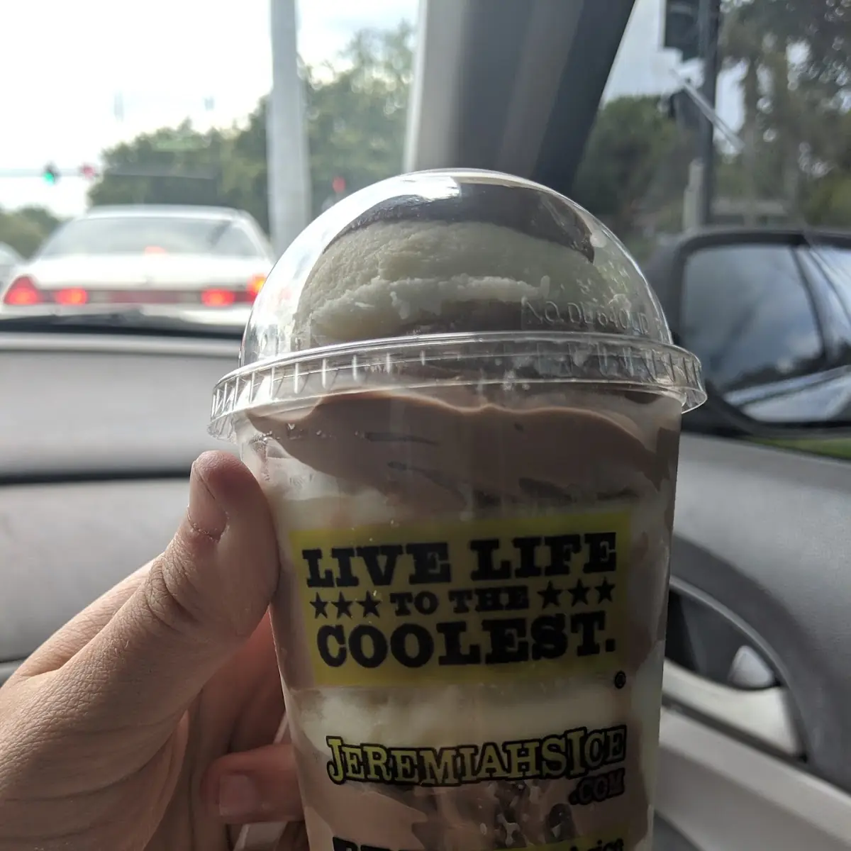 Pina Colada Icee with Chocolate Ice Cream