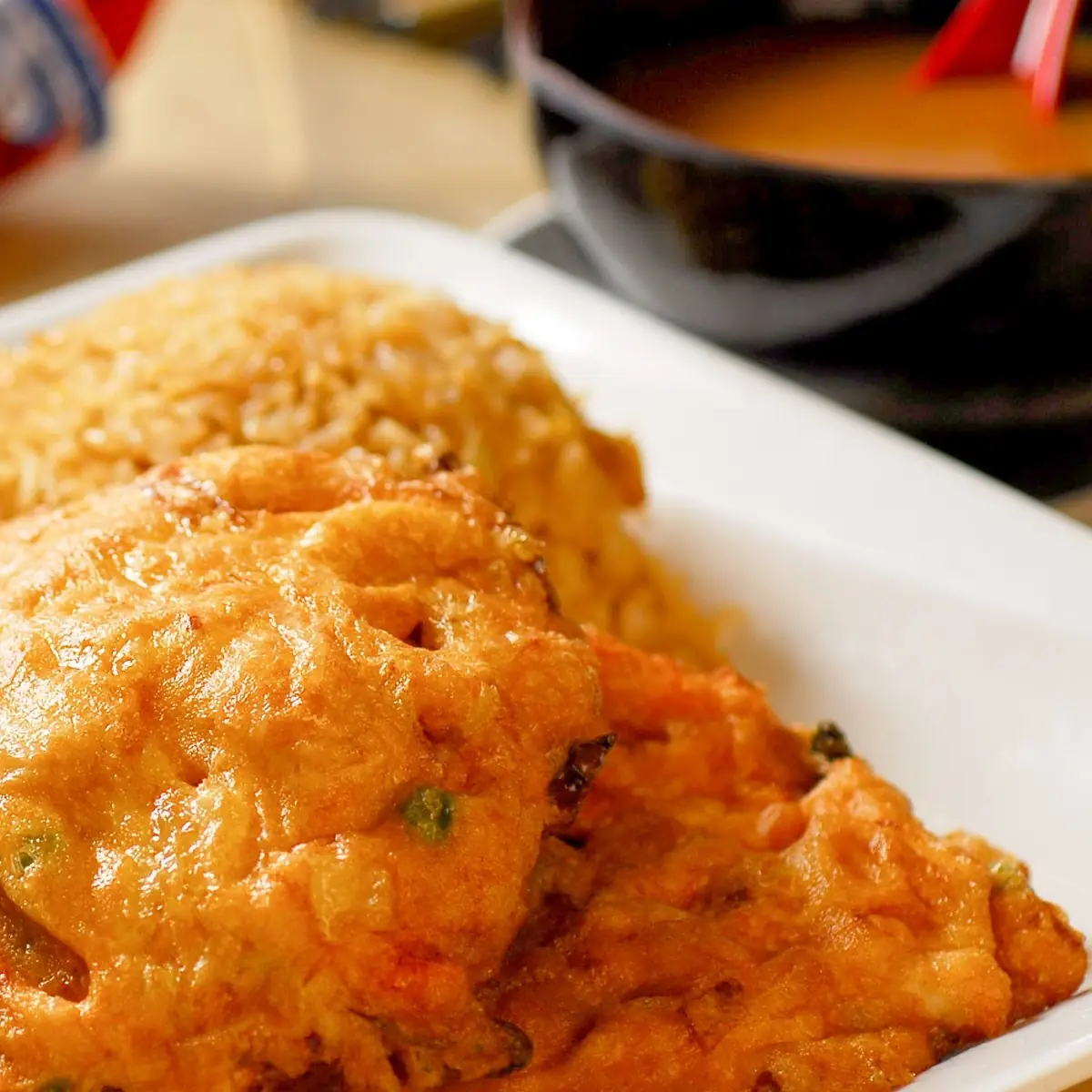 Shrimp Egg Foo Young 1pc Shrimp Fried Rice Egg Roll