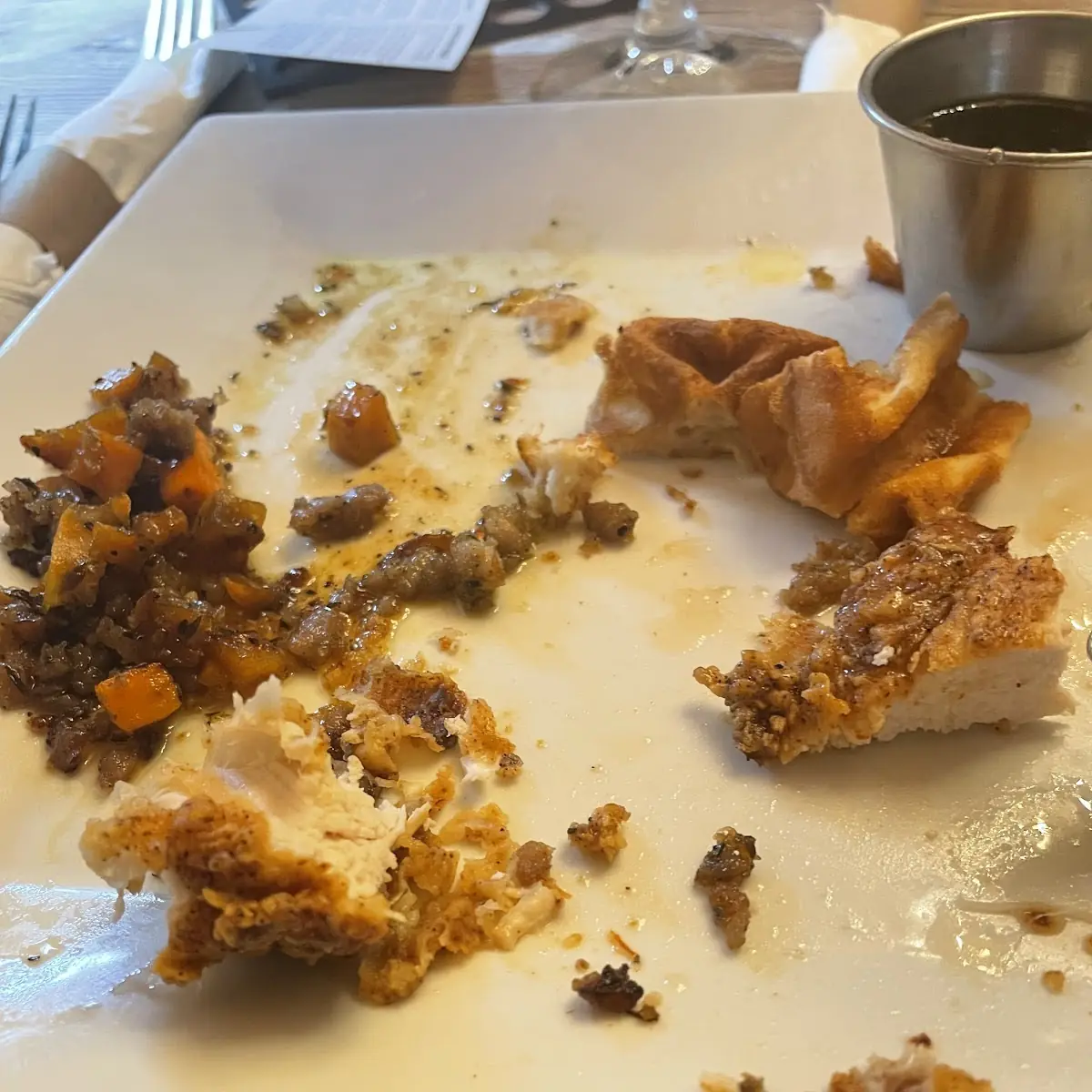 Crispy Chicken and Waffles Plate