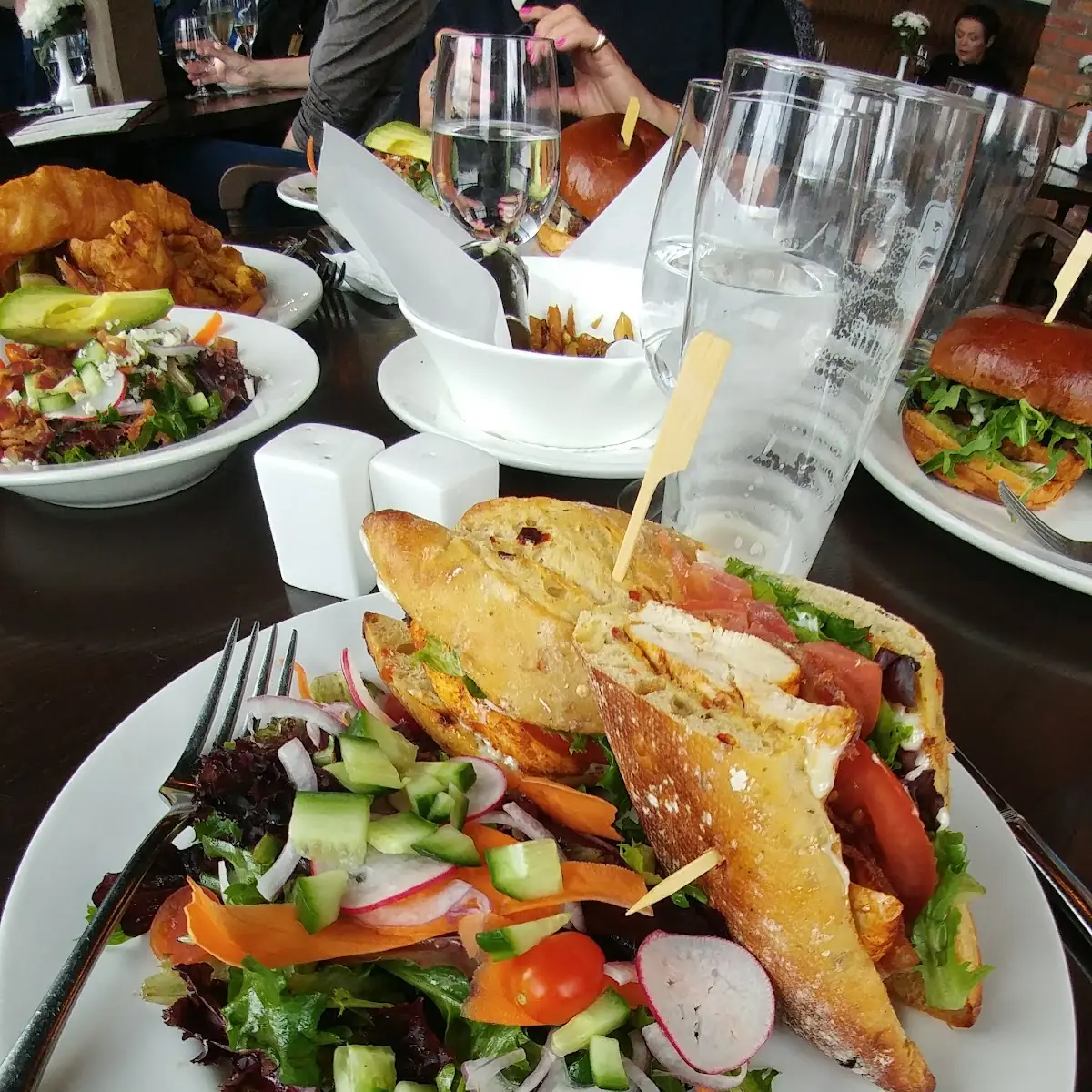 Chicken Club Sandwich and Salad, The Snug