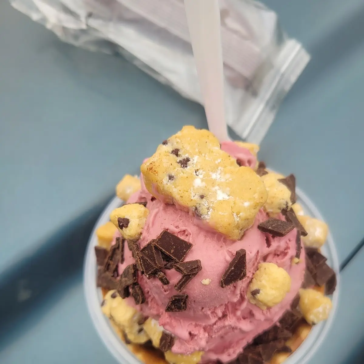 Raspberry with Cookie Dough Sprinkled