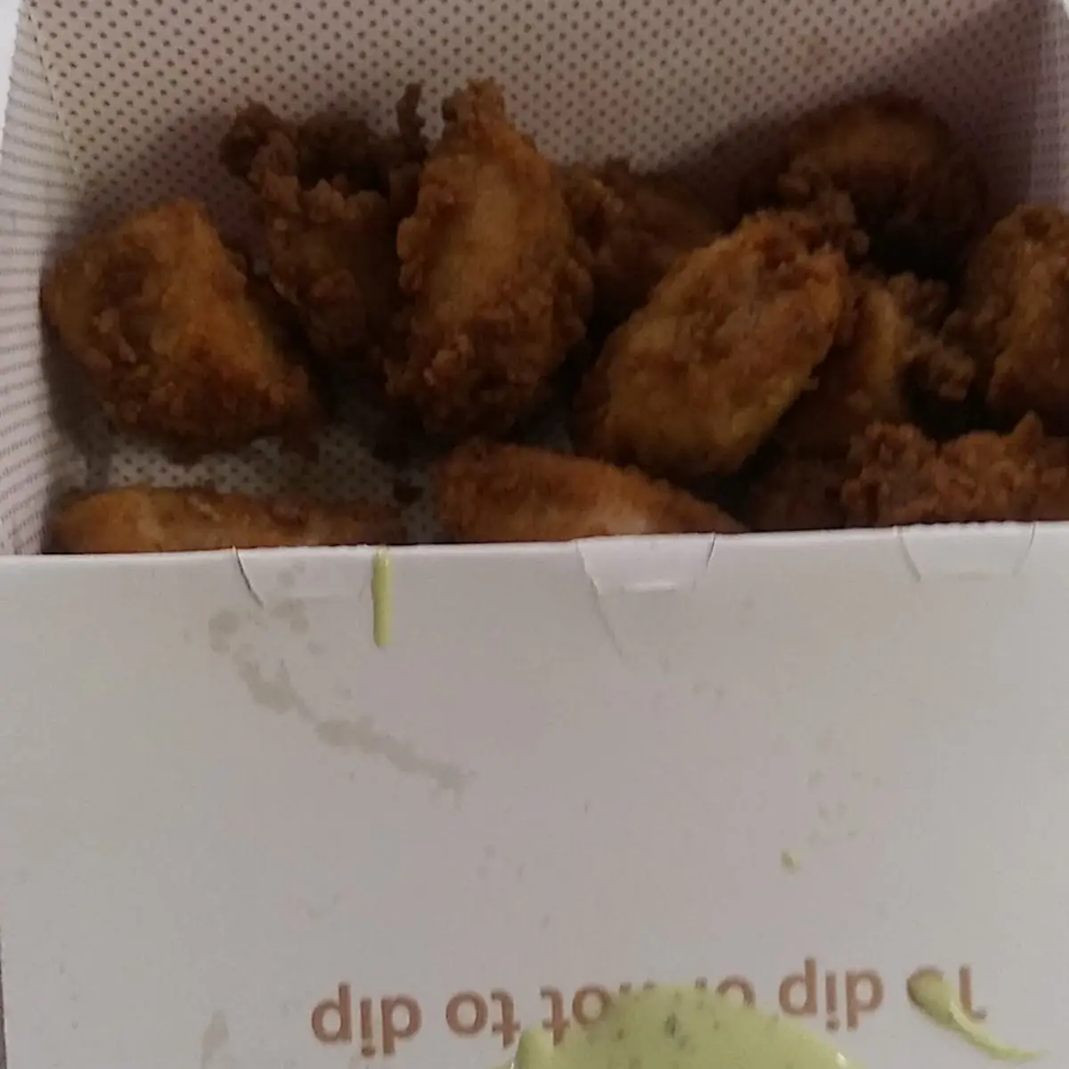 Alvacado Lime Ranch Dipping Sauce with Nuggets De Pollo