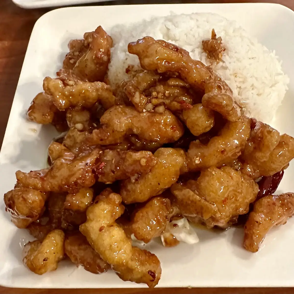Orange Chicken Lunch Special Meatless Chicken