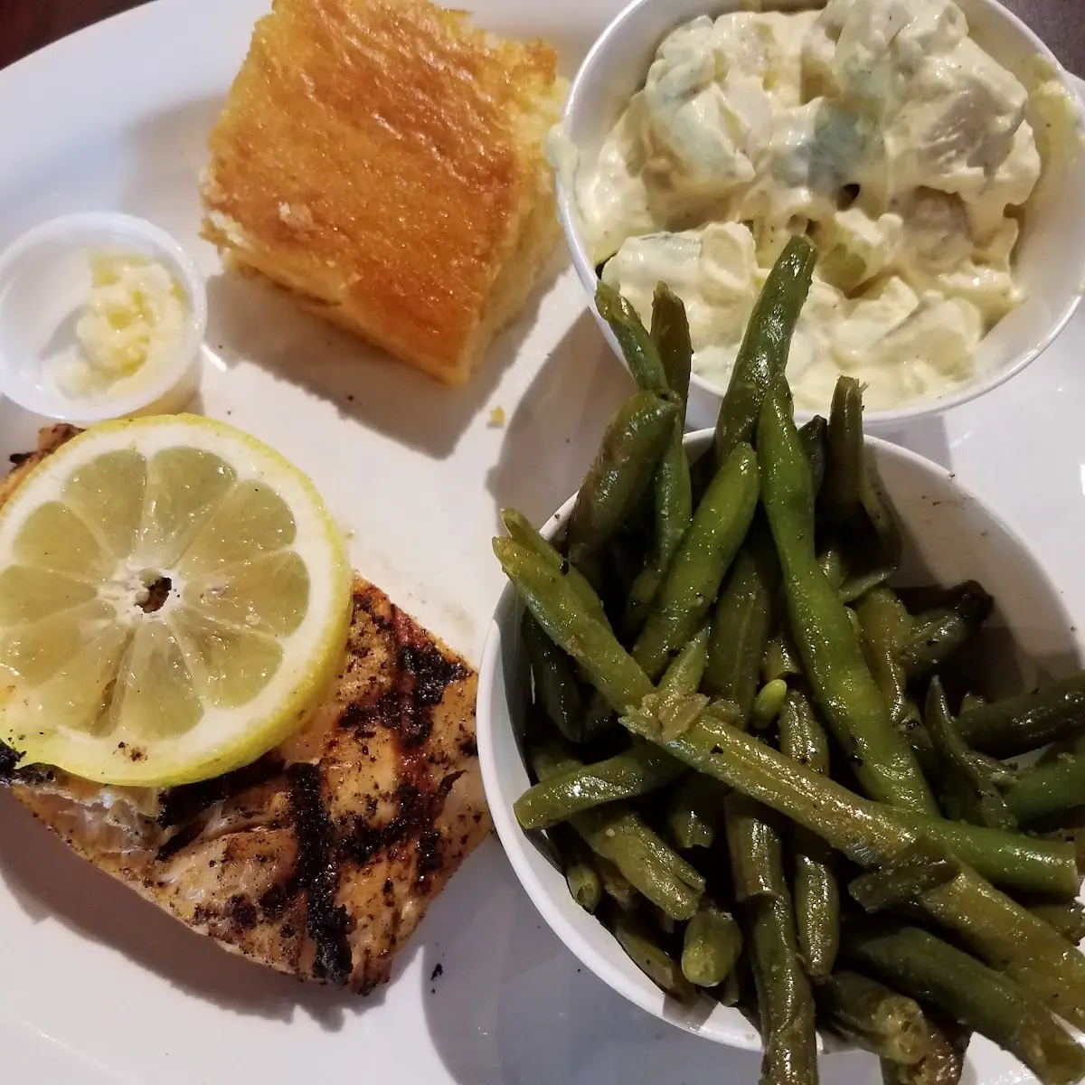 Homemade Mashed Potatoes & Green Beans