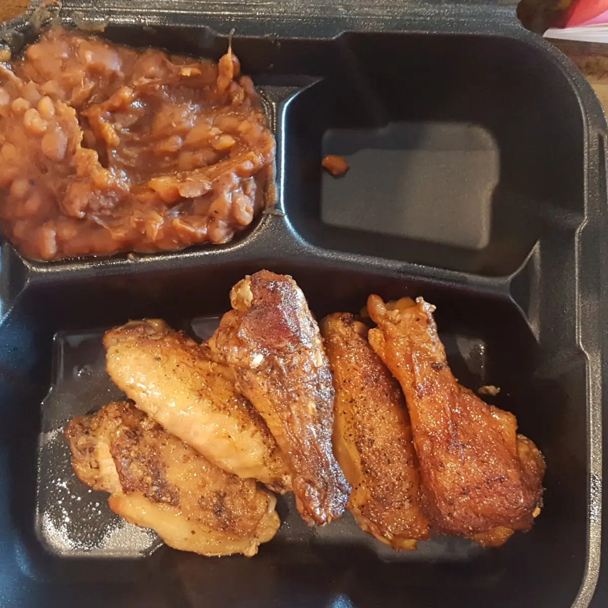 5 Piece Wings and BBQ Baked Beans
