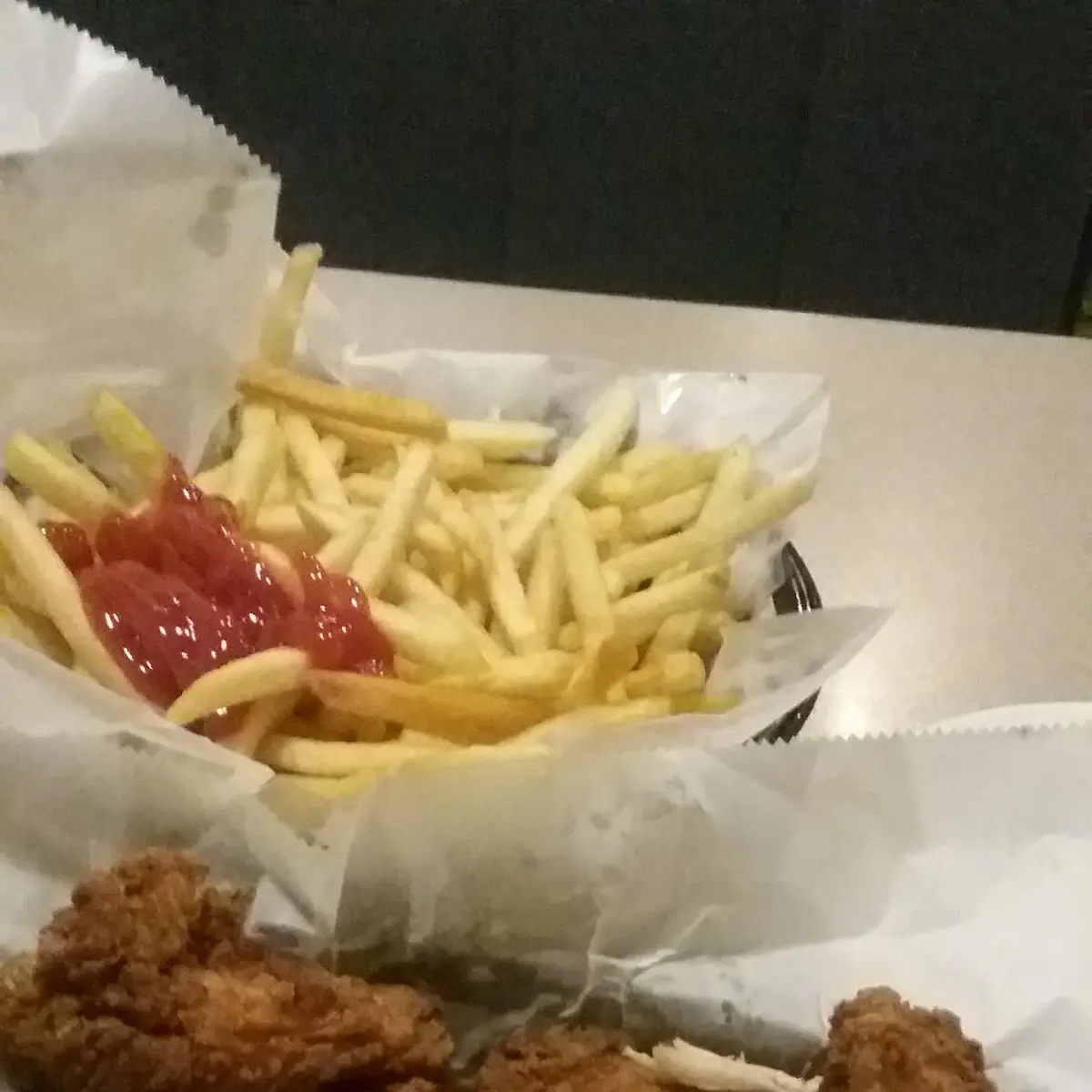 Fried Chicken Wings and Fries