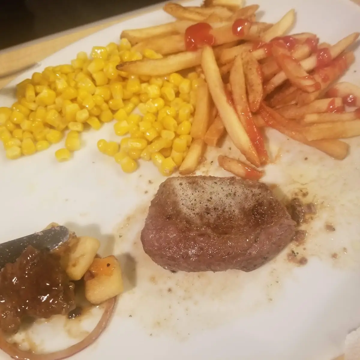 Sirloin 6oz with Fries and Corn