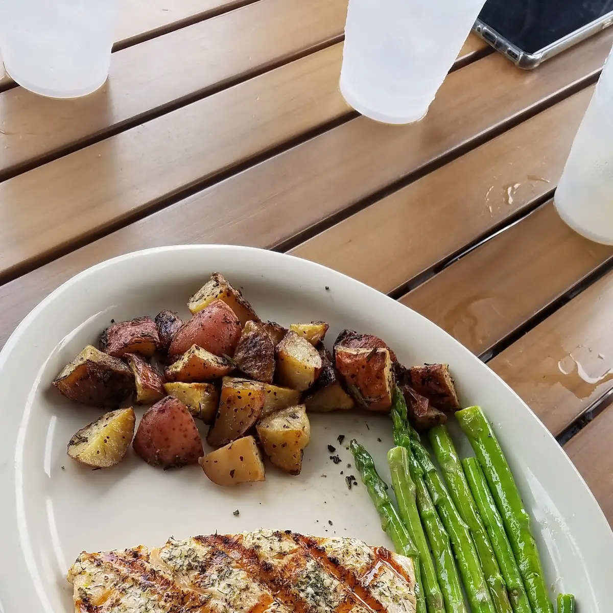 Grilled Salmon Filet with Potatoes