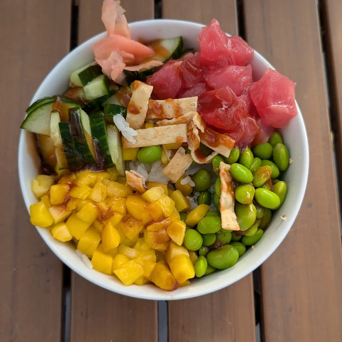 Shrimp and Mango Poke Bowl
