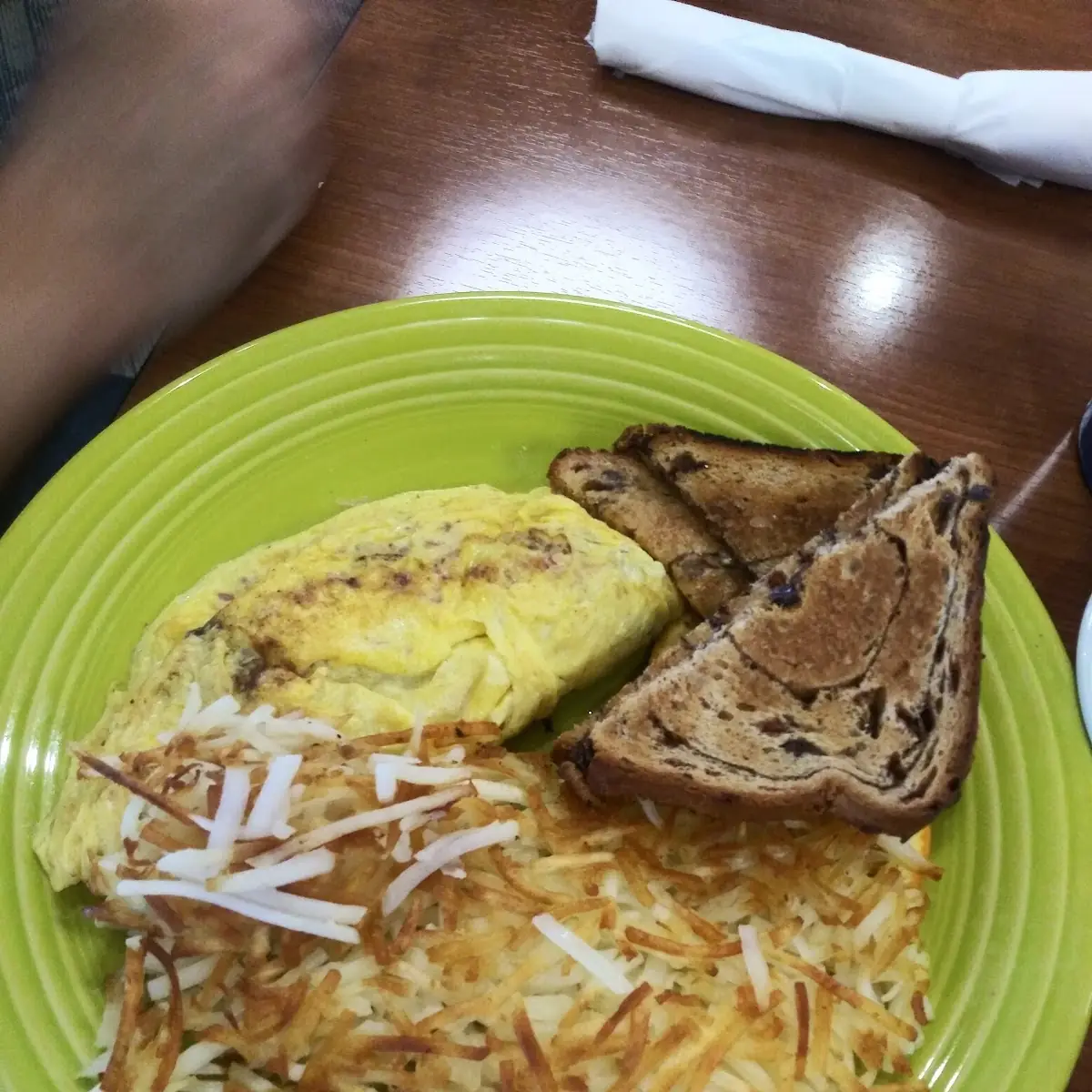 Omelette Bacon Cheeseburger