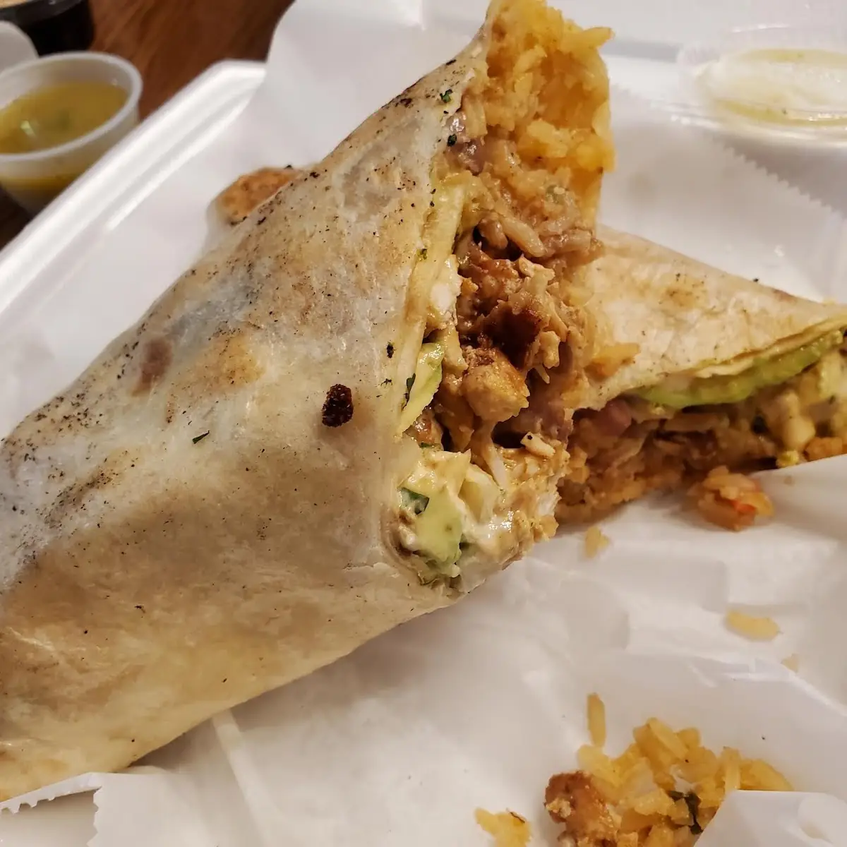 Beef Burrito with Salsa Sides