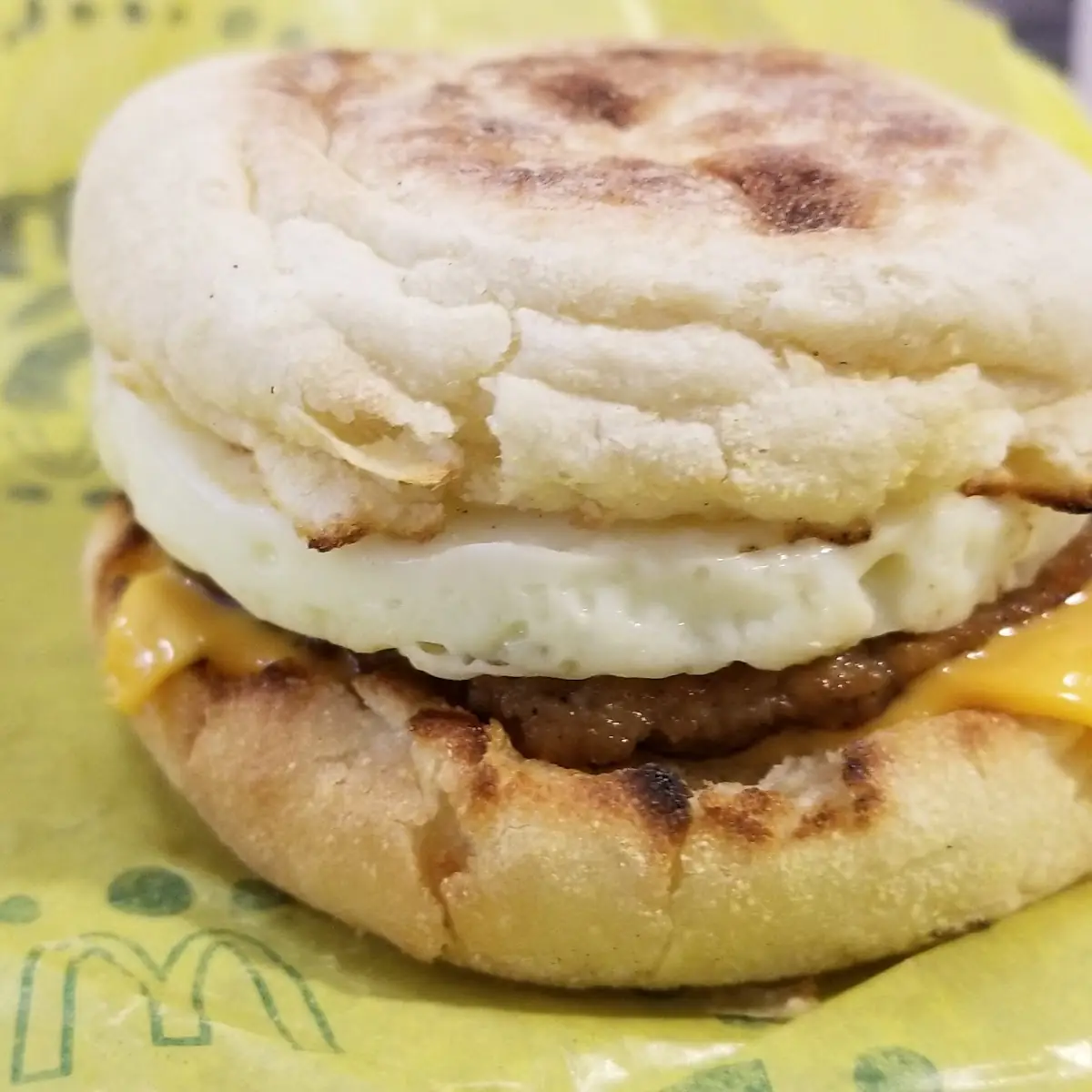 Hash Brown and Sausage Egg Mcmuffin