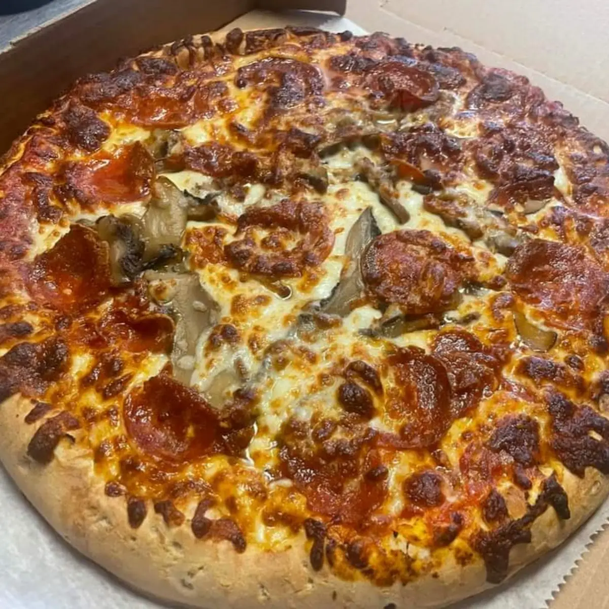 Pepperoni and Mushroom Pizza
