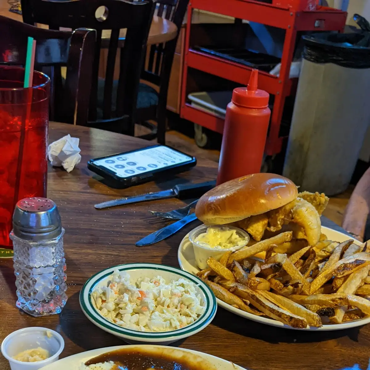 Roast Beef Sandwich and Perch Sandwich