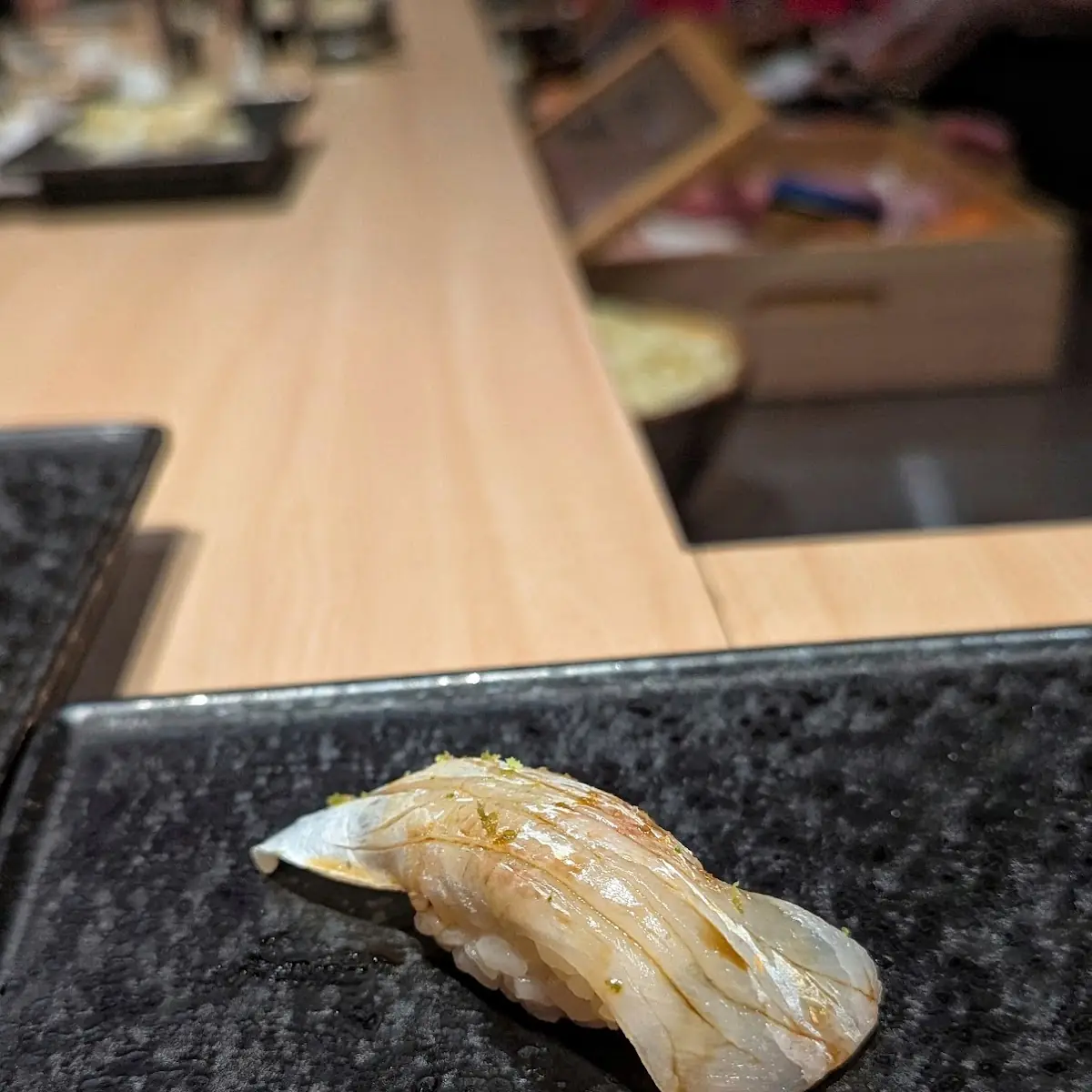 Seared Salmon Nigiri with Ginger