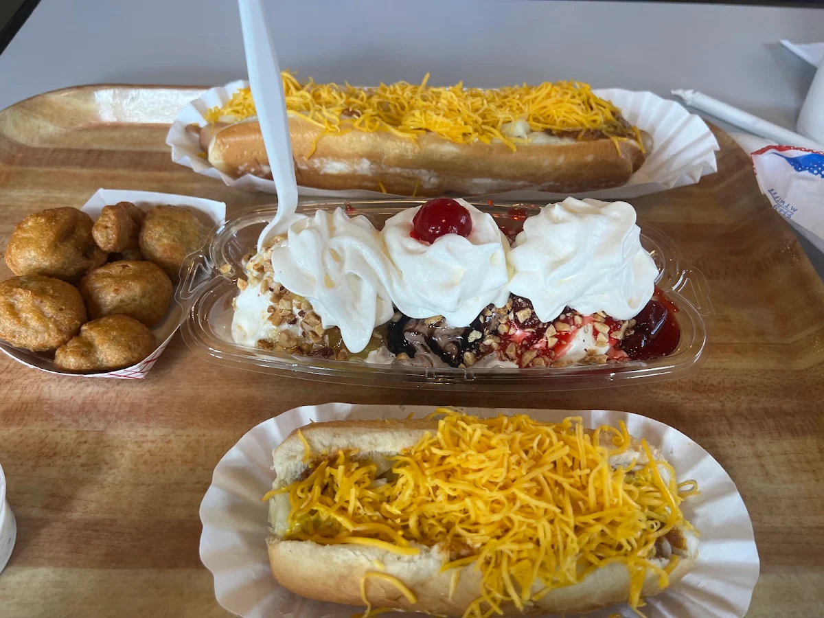 Banana Split Coney Dog