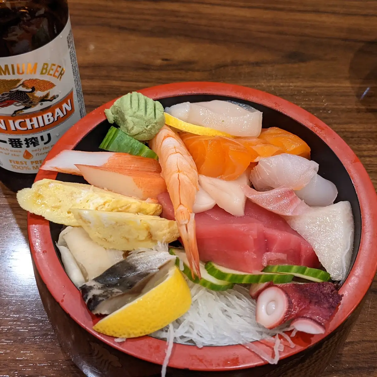 Sashimi over Rice