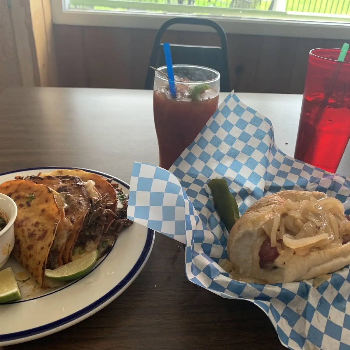 Porky Dog and Birria Tacos