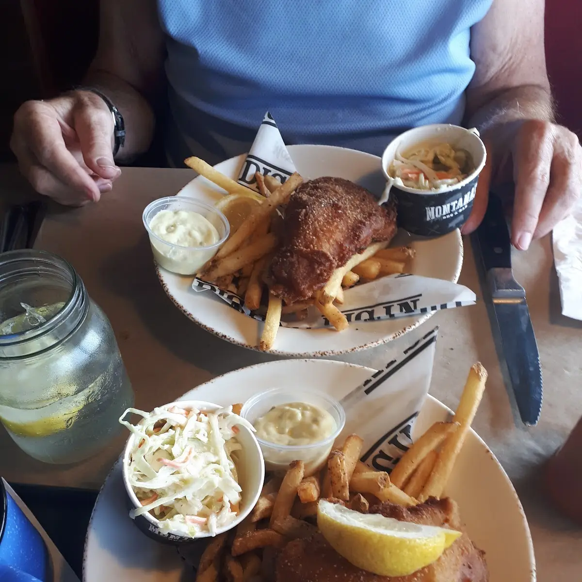 Beer - Battered Fish & Chips, Montana’s BBQ & Bar