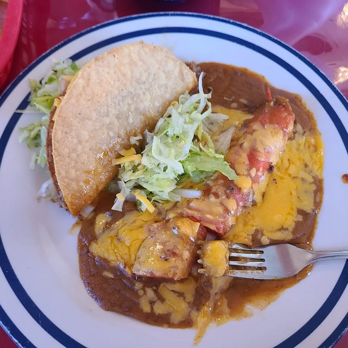 Cheese Enchilada N Crispy Taco