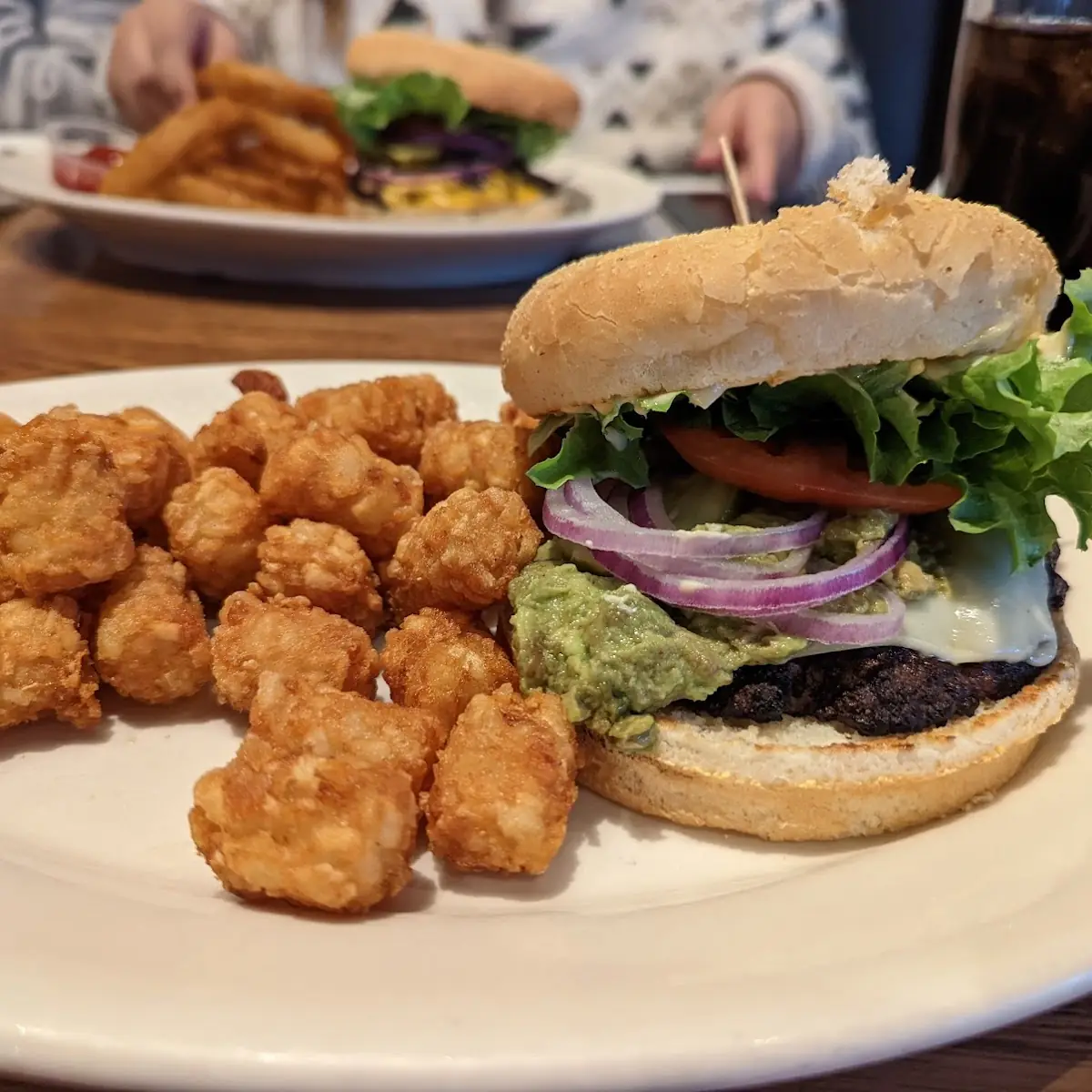 Cheese Burger and Tots