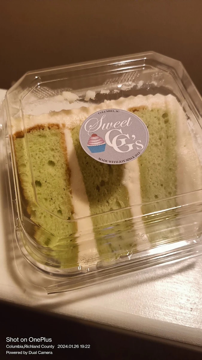 Key Lime Cake Slice