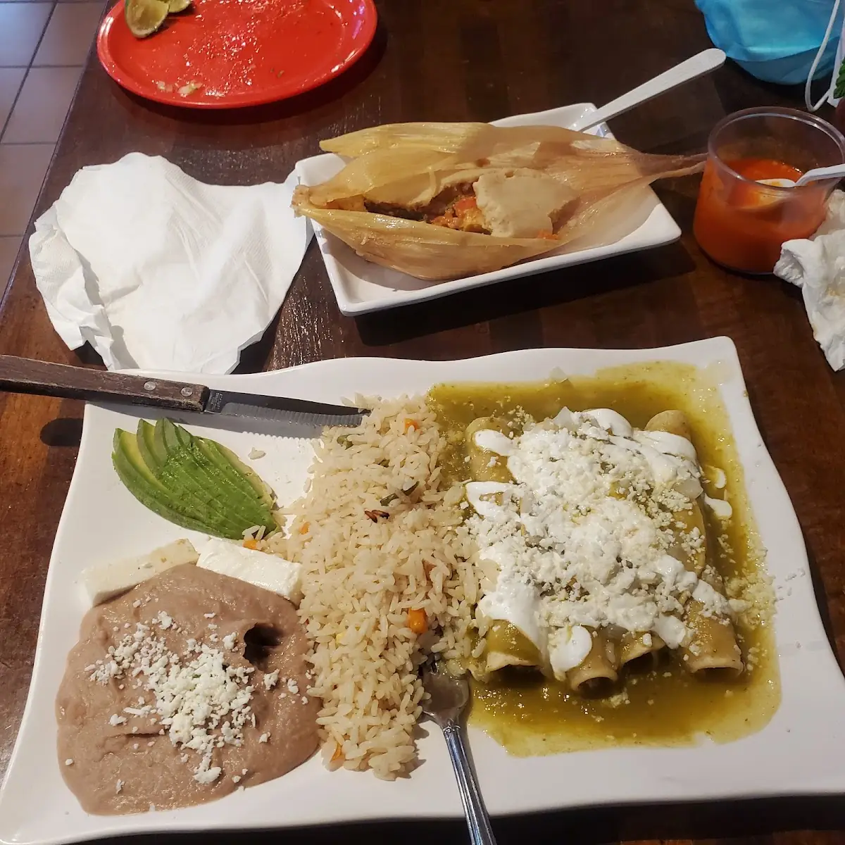 Tamalex Especial Enchiladas Verdes Con Bistec
