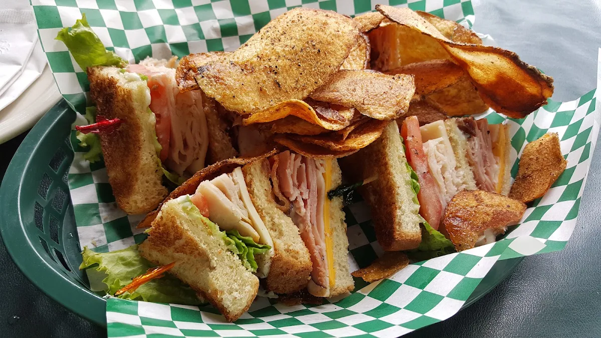 Great Club Sandwich and Chips