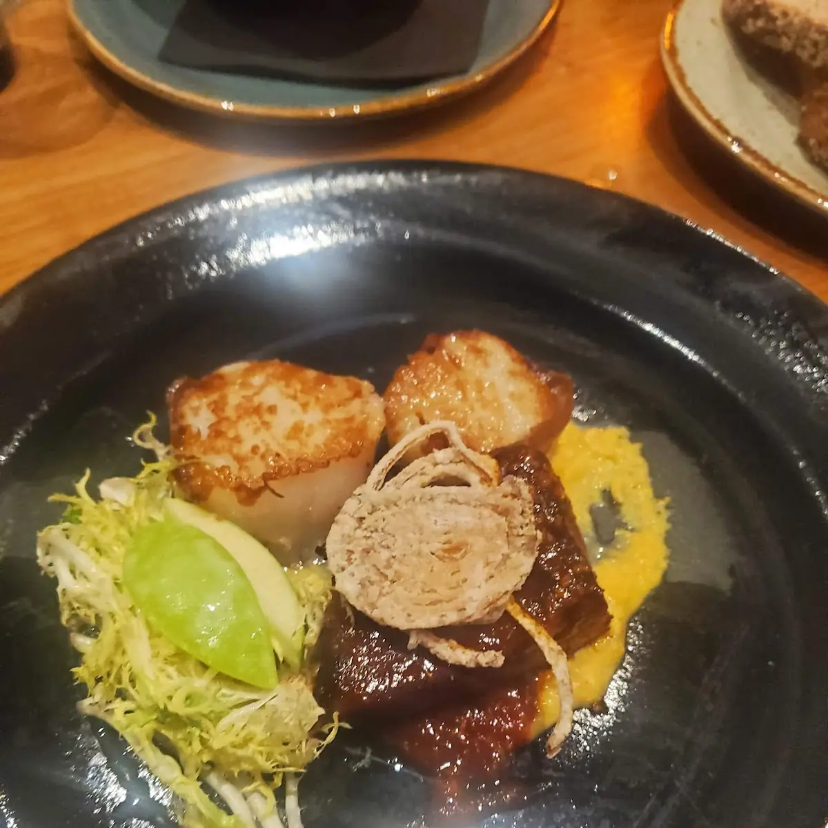 Scallops and Pork Belly