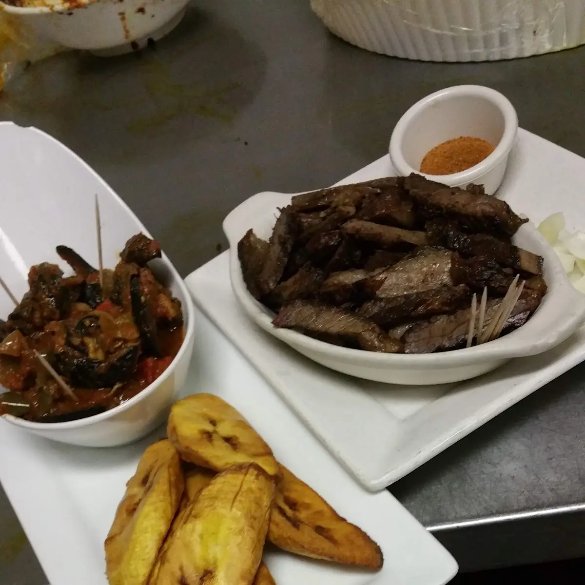 Fried Plantains and Snail