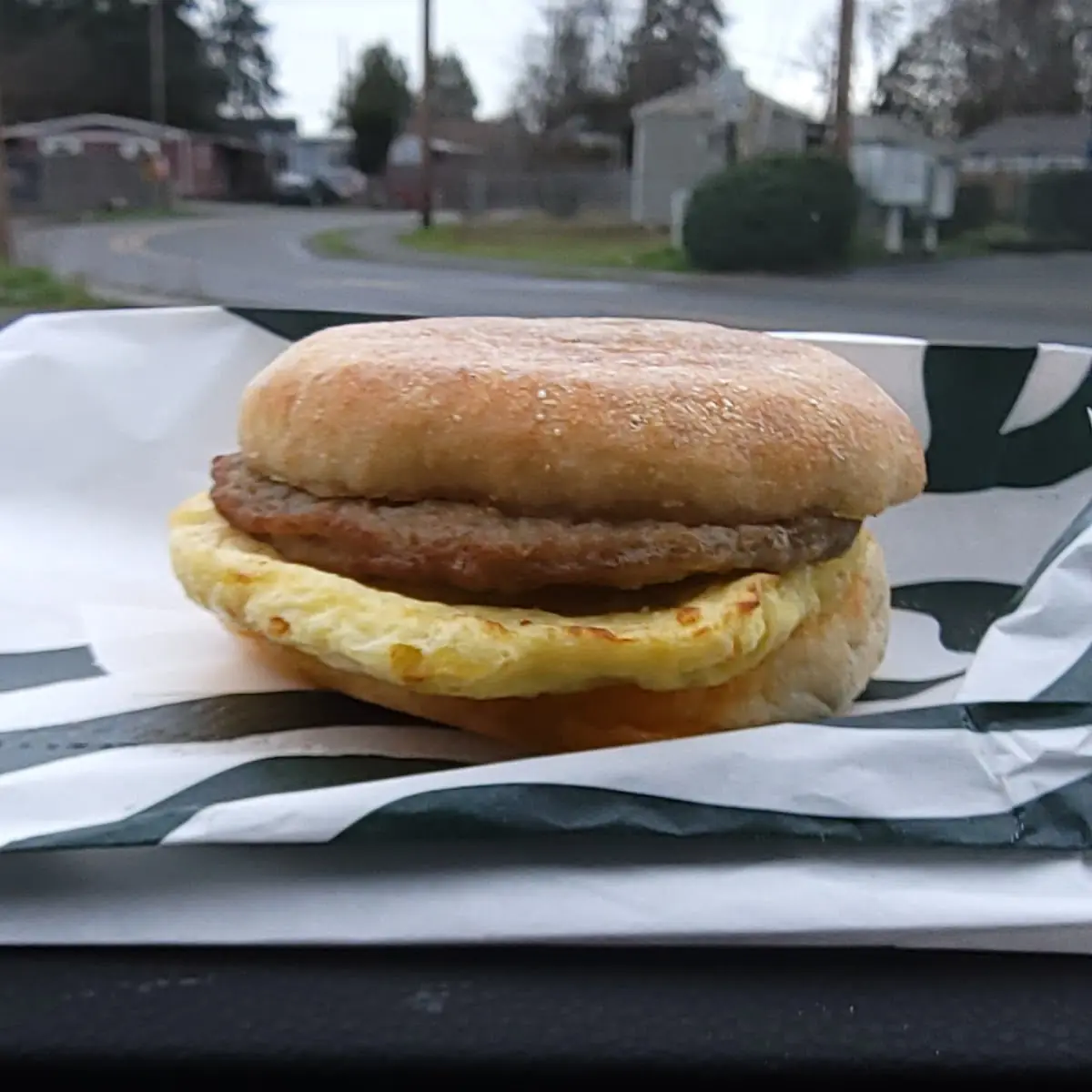 Egg and Sausage Biscuit