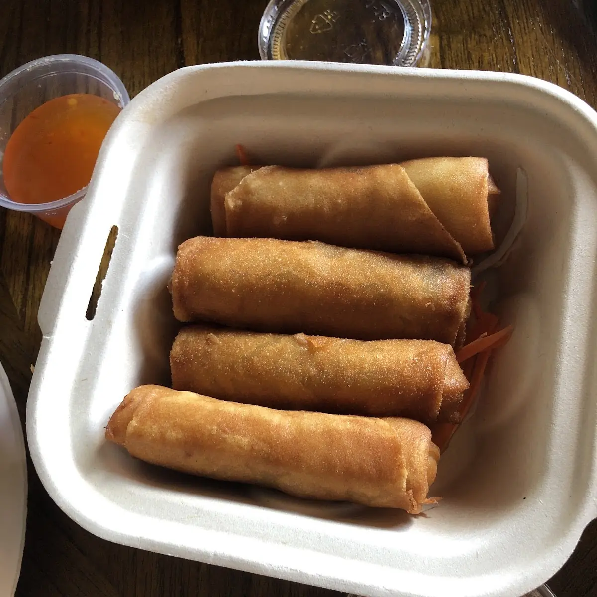 Crispy Spring Rolls with Sweet Sauce