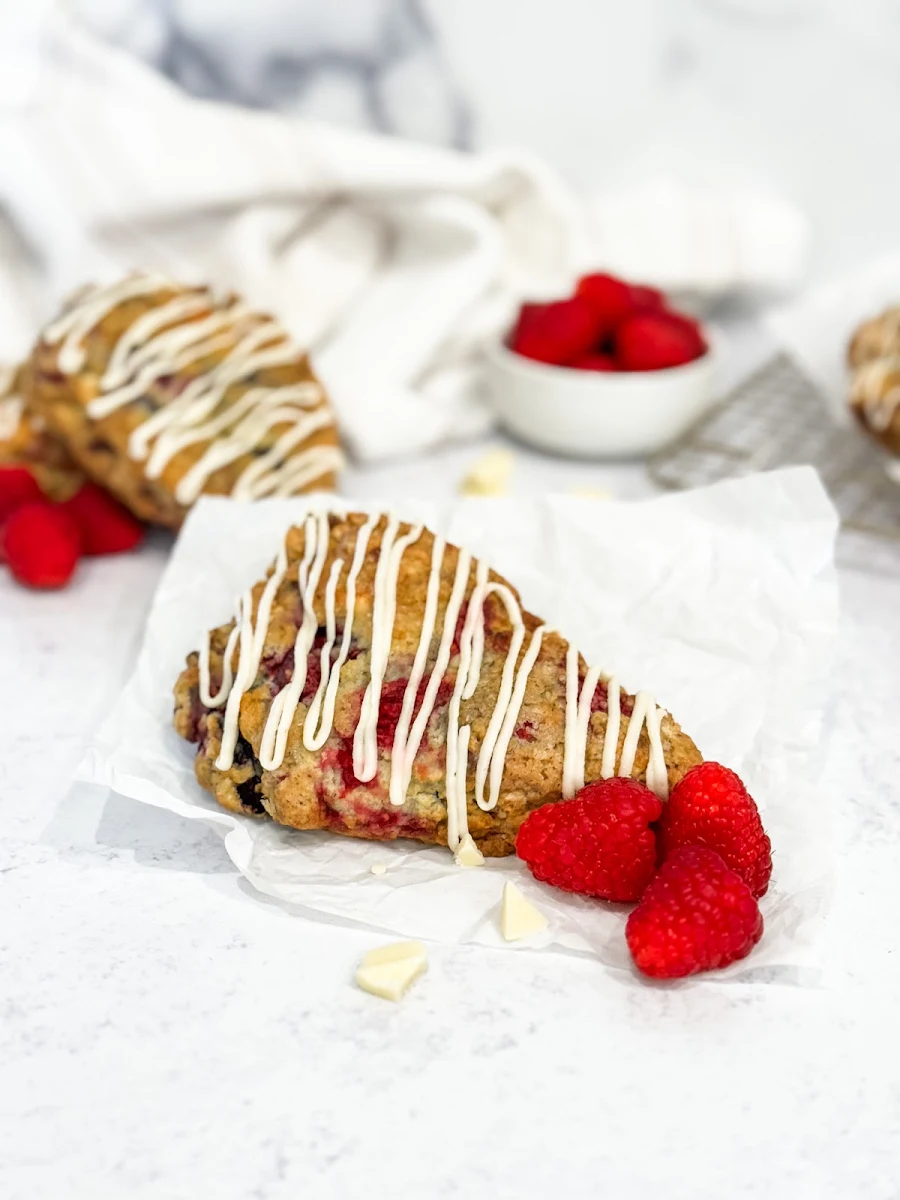 Raspberry White Chocolate Scone